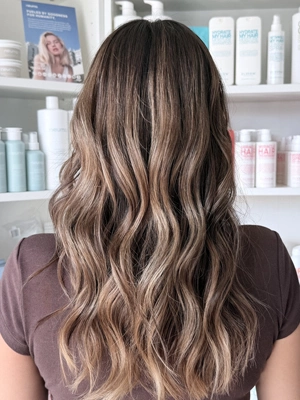 Warm brown with soft blonde lift by Alysha