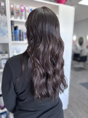 Long dark brunette with flowing waves by Jenn