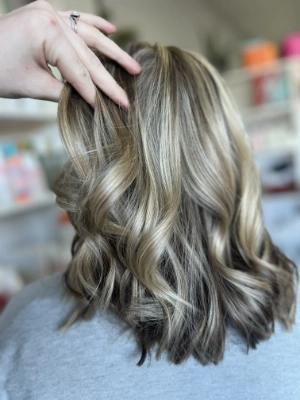Ash blonde balayage with shadow root by Madi
